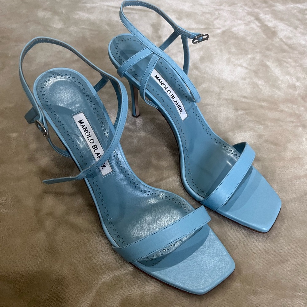 Blue square toe manolo blahnik - Picture 3 of 6
